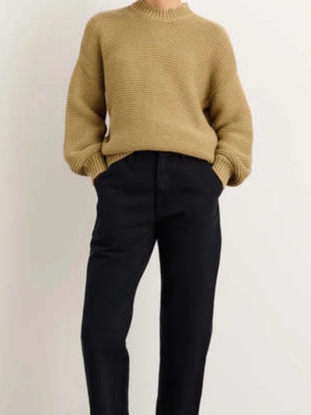 Alex Mill Button Back Sweater in Vintage Khaki - Picture 2 of 7
